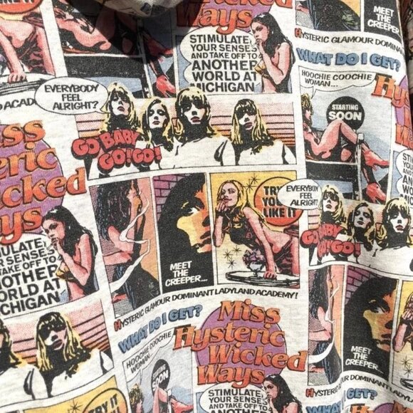 Hysteric Glamour Women's Unisex Colorful Comic Graphic Zip-Up Hoodie Jacket M L - Picture 8 of 13